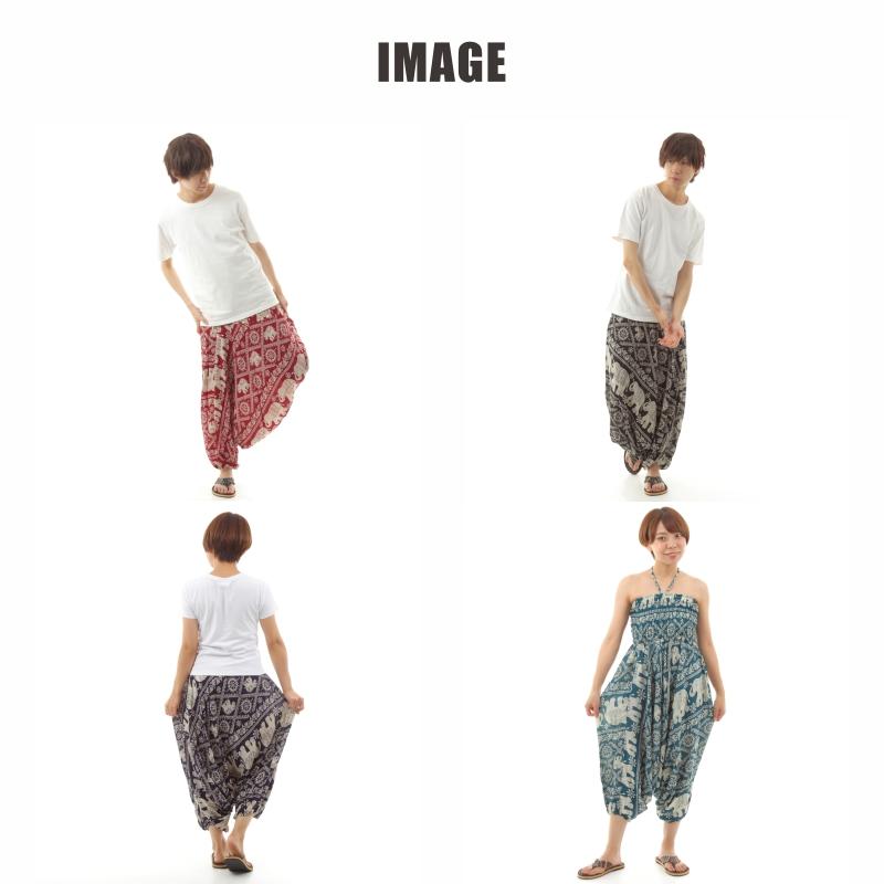 サルエルパンツ メンズ レディース アラジンパンツ レーヨン タイパンツ ユニセックス オールインワン PS-JD1708 M