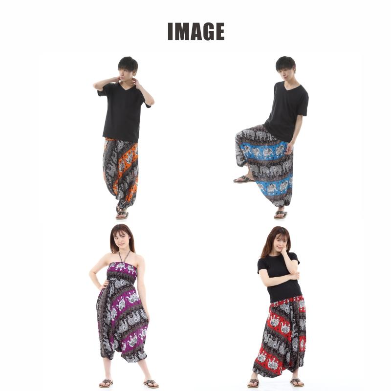 サルエルパンツ メンズ レディース アラジンパンツ レーヨン タイパンツ ユニセックス オールインワン PS-SR1724 G