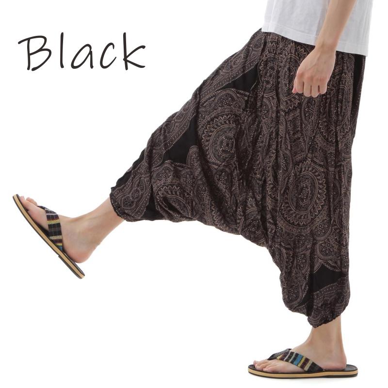 サルエルパンツ メンズ レディース アラジンパンツ レーヨン タイパンツ ユニセックス オールインワン PS-2582C G