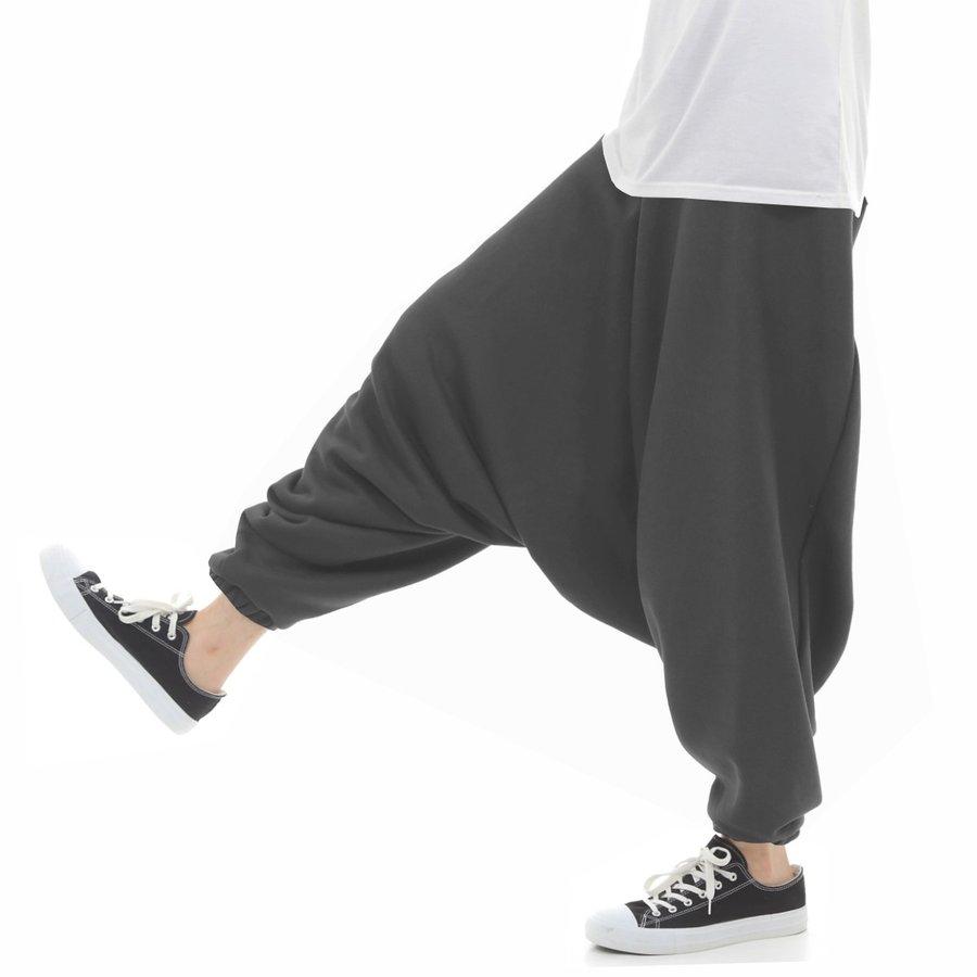 サルエルパンツ アラジンパンツ もこもこ裏起毛 スウェット メンズ レディース パジャマ もこもこ オールインワン ユニセックス エスニック アジアン オリエンタル ダンス 衣装 イベント M