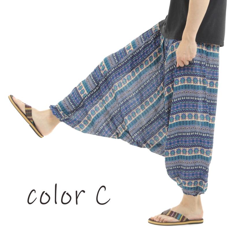 サルエルパンツ メンズ レディース アラジンパンツ レーヨン タイパンツ ユニセックス オールインワン PS-ボヘミアンM