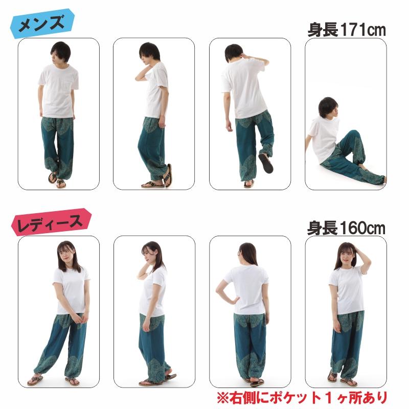 アジアンパンツ サルエルパンツ アラジンパンツ エスニック メンズ レディース タイパンツ ユニセックス AP-2021C G