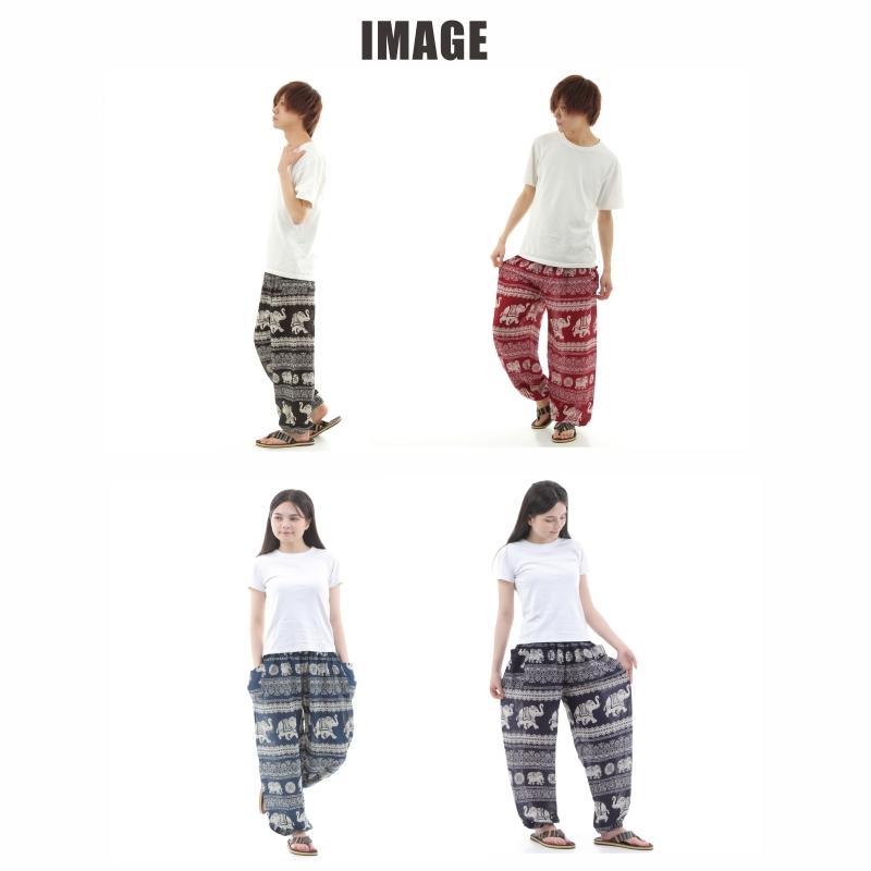 アジアンパンツ タイパンツ サルエルパンツ メンズ レディース  ユニセックス 幅広ゴム エスニック SS-ST4631 M