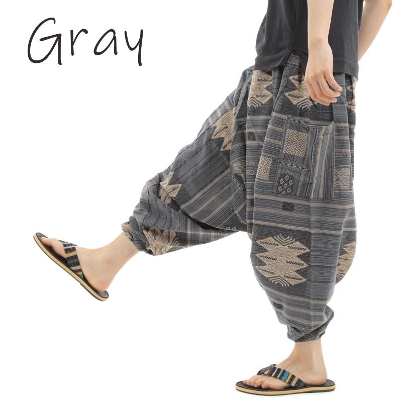 サルエルパンツ エスニック柄 アラジンパンツ  ストライプ タイパンツ メンズ レディース ユニセックス ストライプカラー　エスニック　アラジン G
