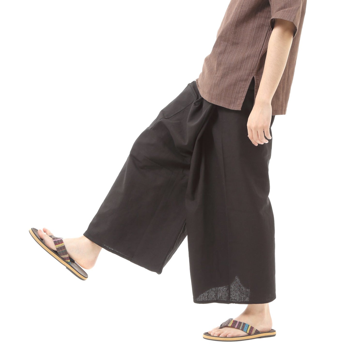 [OKI（オキ）] タイパンツ ヒモ仕様 無地 袴パンツ ユニセックス メンズ レディース フィッシャーマンパンツ 袴パンツ ユニセックス メンズ レディース フィッシャーマンパンツ G