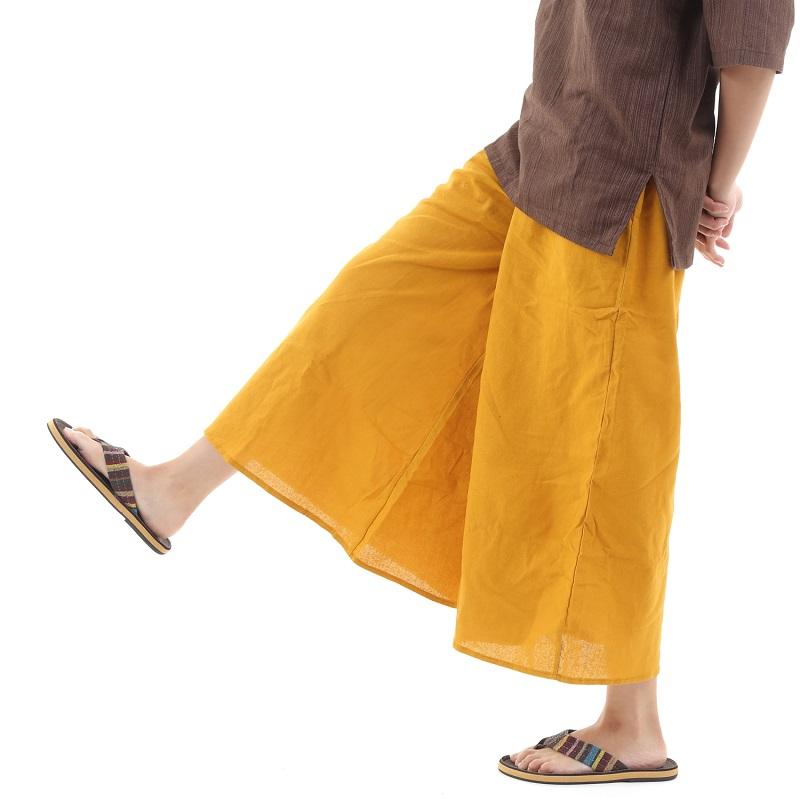 タイパンツ ゴム仕様 無地 ワイドパンツ ユニセックス メンズ レディース エスニック アジアン レーヨン サルエルパンツ アラジン アジアン エスニックパンツ ファッション タイパンツ M