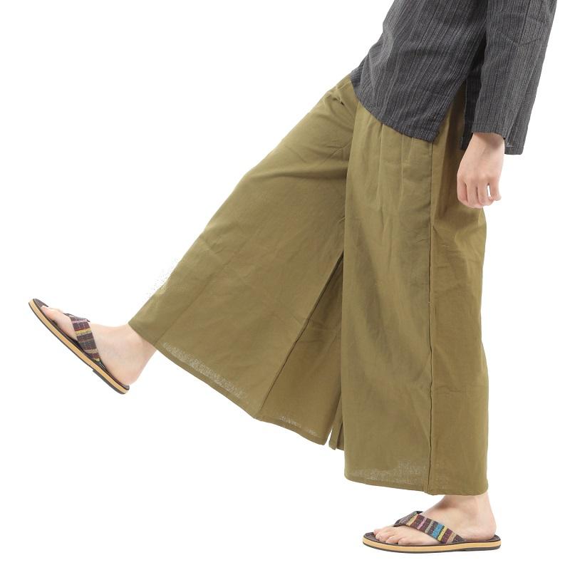 タイパンツ ゴム仕様 無地 ワイドパンツ ユニセックス メンズ レディース エスニック アジアン レーヨン サルエルパンツ アラジン アジアン エスニックパンツ ファッション タイパンツ M