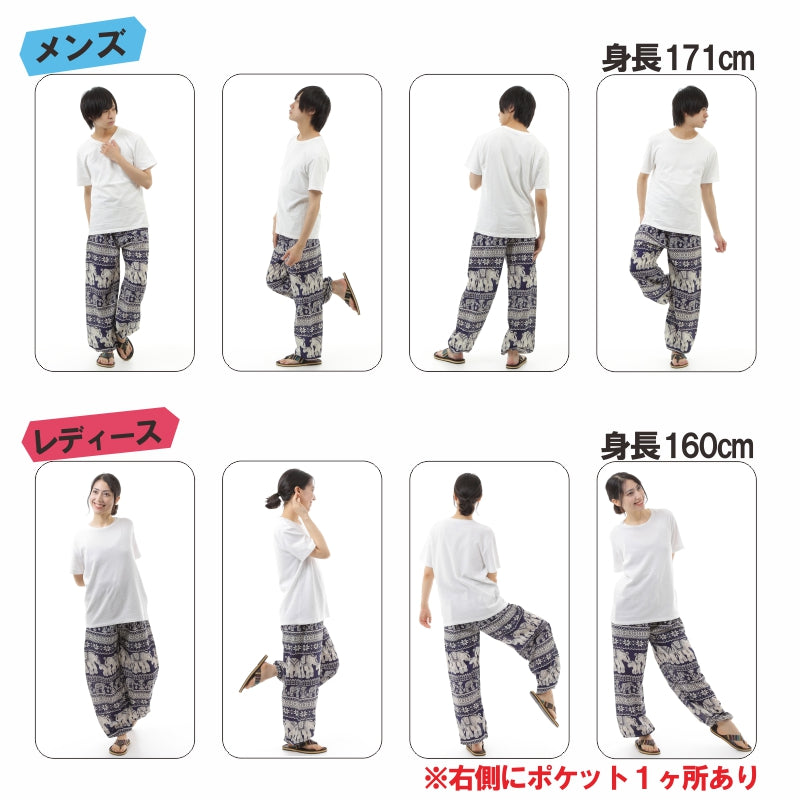 アジアンパンツ サルエルパンツ アラジンパンツ エスニック メンズ レディース ゾウＥ タイパンツ ユニセックス G