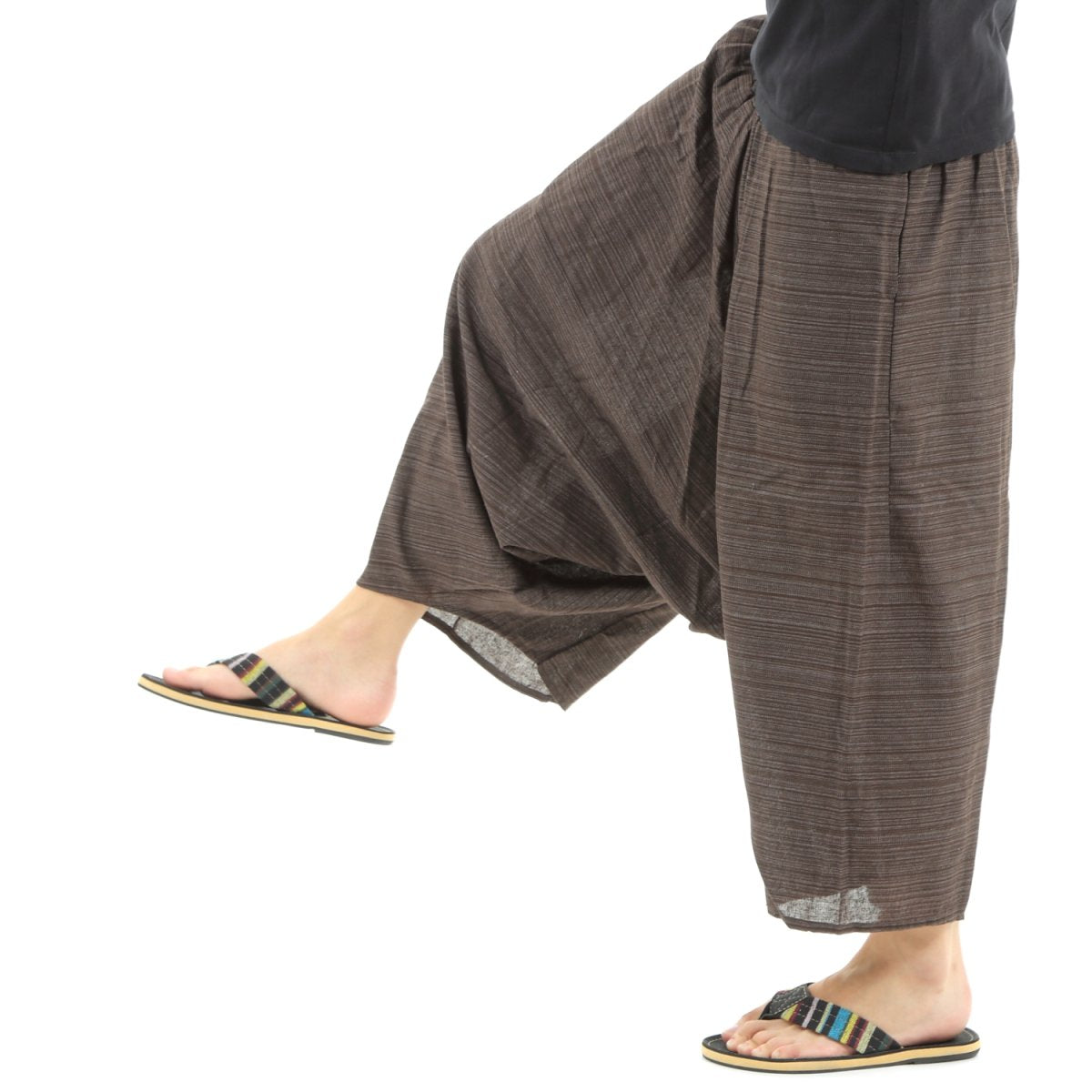 ガウチョパンツ 袴パンツ ストライプ ワイドパンツ メンズ レディース エスニック サルエルパンツ アラジンパンツ スカンツ タイパンツ　ユニセックス　和風×カジュアルの新定番♪　大人気シリーズ　 G